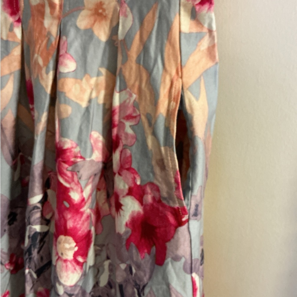 Nine West Pink and Gray Floral Midi Dress - Picture 2 of 10